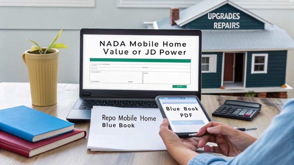 How can I find the value of my mobile home using a Blue Book