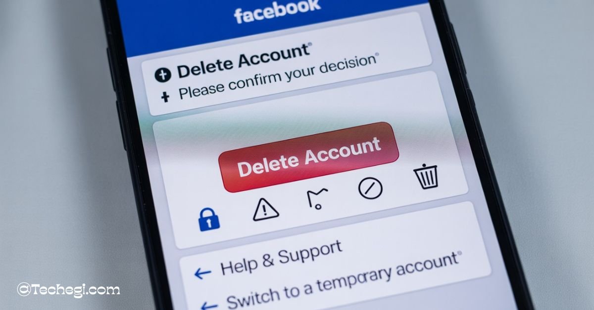 how to delete FB account permanently from mobile