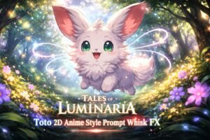 tales of luminaria toto 2d anime style prompt whisk fx​
